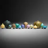Collection of fourteen Feelies by Rose and Erni Cabat, 1970-85, glazed stoneware, sold Jun 2023
