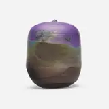 Untitled (with rattle) by Toshiko Takaezu, c. 1995, glazed porcelain, sold Jun 2023