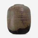 Vase by Toshiko Takaezu, c. 1985, glazed stoneware, sold Jun 2023