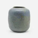 Vase by Toshiko Takaezu, c. 1985, glazed stoneware, sold Jun 2023