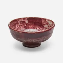 Bowl by Toshiko Takaezu, c. 1995, glazed porcelain, sold Jun 2023