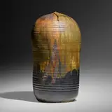 Untitled by Toshiko Takaezu, c. 1980, glazed stoneware, sold Jun 2023