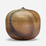 Untitled by Toshiko Takaezu, 2009, salt-fired stoneware, sold Jun 2023