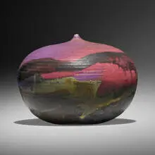 Untitled by Toshiko Takaezu, c. 1995, glazed porcelain, sold Jun 2023