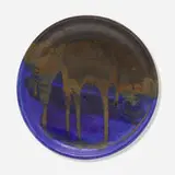 Plate by Toshiko Takaezu, c. 1995, glazed porcelain, sold Jun 2023