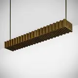 Honeycomb ceiling lamp by Jules Wabbes, c. 1968, bronze, brass-plated steel, sold Jun 2023