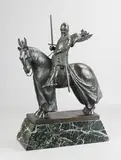 Reiter Statuette de Cangrande Della Scala by Hans Müller, Bronze of Italian Nobleman, sold Dec 2020