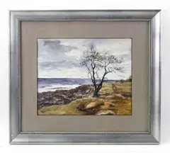 coastal tree by Marilyn Swift, watercolor, sold Aug 2022
