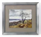 coastal tree by Marilyn Swift, watercolor, sold Aug 2022