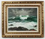 seascape by Stanley Wingate Woodward, oil on board, sold Aug 2022