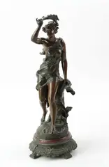 Coup-de-Soleil by Ernest Ferrand, bronze statue, sold Aug 2022