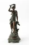 Coup-de-Soleil by Ernest Ferrand, bronze statue, sold Aug 2022
