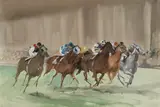 The race by John Rattenbury Skeaping Ra, watercolour and gouache, sold Nov 2014