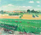 At the Races by British School, oil on canvas, sold Nov 2014