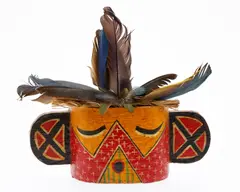 Mask Figure by Gregory Lomayesva, Mixed Media, sold Oct 2025