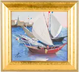 Petit Port by Charles Levier, Oil on Canvas, sold Oct 2025