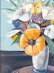 Flowers at the Window by Charles Levier, Oil on Canvas, sold Oct 2025