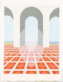 Villa by the Sea by Clarence Carter, Silkscreen, sold Oct 2025