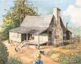 Georgia Cabin by Lolita Dyson, Pastel, sold Oct 2025