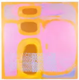 Orange and Pink Abstract by Bd Van Dyke, Acrylic on Canvas, sold Oct 2025