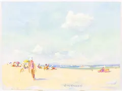 Along the Shore by John Crimmins, 2012, Oil on Board, offered Oct 2025