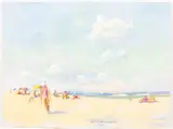 Along the Shore by John Crimmins, 2012, Oil on Board, offered Oct 2025