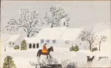 No Game by Grandma Moses, 1947, Oil on Masonite, sold Oct 2025