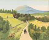 The Country Road by Grandma Moses, 1946, Oil on Masonite, sold Oct 2025