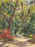 Sunlight and Shadows by Sydney W. Bumann, Oil on Canvas board, sold Oct 2025