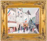 Vielle Rue by Charles Levier, Oil on Canvas, sold Oct 2025