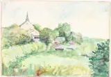 Bethlehem, PA by Johann Berthelsen, 1928, Watercolor on Paper, offered Oct 2025