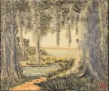 Marsh Landscape by Sally Pearce, Oil on Board, sold Oct 2025