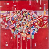 Shifting Sands (Kimono) by Marriott Little, 2002, Acrylic on Canvas, sold Oct 2025
