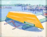 Rowboat by John Crimmins, c. 2010, Oil on Board, sold Oct 2025
