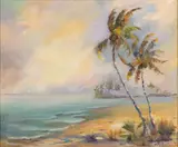 Shoreline by M. Hanna, Oil on Paper, offered Oct 2025
