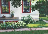 House and Garden by Alan Sanborn, Watercolor, offered Oct 2025