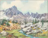 Sierra Landscape by Marco Antonio Gomez, c. 1960s, Oil on Canvas, sold Oct 2025
