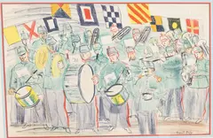 The Band by Raoul Dufy, circa 1948, Lithograph, sold Jun 2025