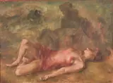 Ritual by Frede Vidar, 1949, Oil on Canvas, sold Jun 2025