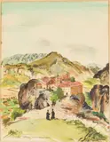 Les Meteores by Frede Vidar, Watercolor on Paper, sold Jun 2025