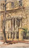 Owens-Thomas House, Savannah by Leonora Quarterman, 1952, Watercolor, sold Jun 2025