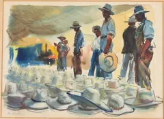Hat Sale by Augusta Oelschig, Watercolor, sold Jun 2025