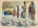 Hat Sale by Augusta Oelschig, Watercolor, sold Jun 2025