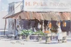 Polk's by Ray Ellis, Watercolor, sold Jun 2025