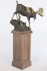 The Bull in the Burn by Sam Anton Terakedis, 2006, Bronze, sold Jun 2025