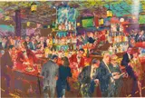 Harry's Wall Street Bar by LeRoy Neiman, Serigraph, sold Jun 2025