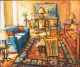 Interior Scene by Pei Yang, Oil on Canvas, sold Jun 2025