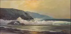 Coastal Surf by William Deshazo, 1967, Oil, offered Jun 2025