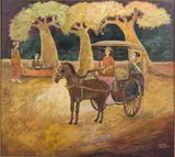 Dokar by Made Surita, Oil on Canvas, offered Jun 2025