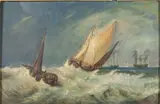 Sailing Ships by H. Knight, Oil on Canvas, sold Jun 2025
